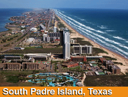 Aerial Photo of Spring Break destination in the south west US, South Padre Island, Texas