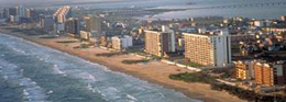 Aerial photo of south padre island a spring break 2024 destination